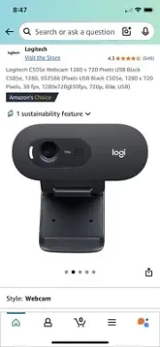 Logitech C505e HD 720 P Webcam