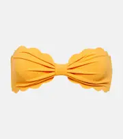 [Marysia] Marysia Antibes scalloped bandeau bikini top AU 6 orange