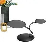 Dgayaeic Cup Cake Tower Stand - 2 Tier Food Display Risers,Tiered Cake Risers, Black Metal Kitchen Gadget Decorative Celebration Accessories for Graduation Christmas Bridal Shower Birthday Tea