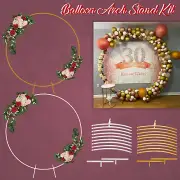 Balloon Arch Backdrop Stand Round Hoop Metal Display Frame for Wedding Birthdays