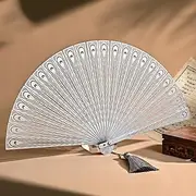 [Generic] Stainless Steel Handheld Hollow Metal Folding Fan, Portable Self-Defense Kung Fu Tai Chi, Used For Fitness Chinese Kung Fu Practice, Kung Fu Fighting Fan,Smooth To Open and Close