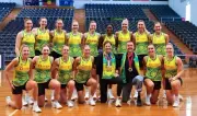 LAMINATED DIAMONDS AUSTRALIA NETBALL TEAM POSTER,BARGAIN,1