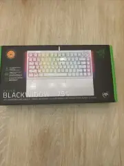 Razer BlackWidow V4 75% Mechanical Gaming Keyboard - White, Orange Switches, New