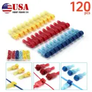 120pcs Quick Splice Electrical Wire Terminals Connectors T Taps Self-stripping (for: Audi)