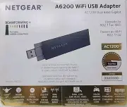 NETGEAR AC1200 WiFi USB 2.0 Adapter - AC Dual Band (A6200-100PAS)