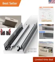 Durable 24 Inch Under Mount Soft Close Drawer Slides - 100 lb Weight Limit