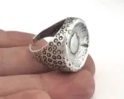 Adjustable Ring Matte Gold Plated Brass (19mm 9US inner size) 3081