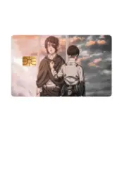 High Gloss Credit Card Skin - Attack on Titan Hange and Levi Ackerman Design