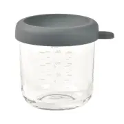 Glass & Silicone Container 250ml - Mineral Grey