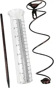 Garden Bird Rain Gauge Rain Measuring Tool Removable Glass Tube Rain Measure Gauge Lawn Decoration for Deck Fence Decoration