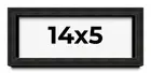 14x5 Shadow Box Black Rustic Barnwood Display Frame | 1.125 Inch Deep | 0.875 I