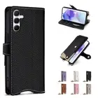 Crossbody Zipper Wallet Phone Case Mirror Fr Samsung Galaxy A55 A54 A35 A34 A16