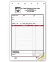 1000 Sales Slips Invoices 2 Part Carbonless / 5.66" x 8.5" / Nebs Deluxe # 2591