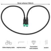 Electric Bicycle Ebike 5 Pin Male to Male Display Extension Cable Connector for Bafang Mid Motor BBS01/BBS02/BBSHD black