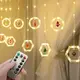 LACEVINE 聖誕掛飾懸掛式 DIY 裝飾 LED 燈泡窗簾式