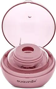 Suavinex, Portable Pacifier Sterilizer with UV UV Light, Eliminates 99% of Germs in 3 Minutes, Battery or USB Operated, Safe, No Chemicals, Ideal Travel, Duccio Rosa