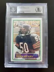 Mike Singletary 1983 Topps Beckett Autograph Rookie Card Bears