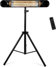 1500W Infrared Electric Patio Tower Heater Remote Control Adjustable Tripod