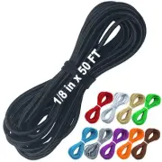 1/8 Inch x 50Ft Elastic Bungee Shock Cord Nylon Kayak Stretch String Rope