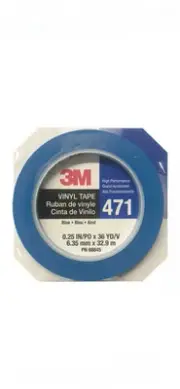 2 PACK- 3M 471 Vinyl Marking Tape 6.3mm x 32.9m Blue