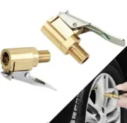 2 Pcs Brass Locking Tire Air Chuck - No Leak Tire Inflator Adapter, Twist to Loc