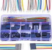 Ssighuyx MX2.54 2.54mm Male to Female Cable Connector Kit,Compatible with Dupont 2.54mm Pitch Single Row 1 * 2/3/4/5/6/7/8/9/10 Pin Connector with 22AWG Pre-Crimped Cables(SH-DP-MF)