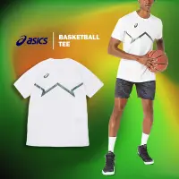 在飛比找Yahoo奇摩購物中心優惠-Asics 短T Basketball 男款 白 綠 短袖 