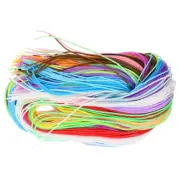 200pcs Braided Cord Colorful Cord Elastic Cord Bracelets Strings Beading Cord