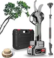 50mm Cordless Electric Pruning Shears With 2.1m Telescopic Poles, 950W Professional Pruner Branch Scissors, 21V/4500mAh Rechargeable Lithium Battery, ‎8-12h Working Hours(‎1Battery)