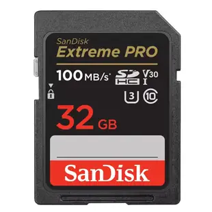 SanDisk 32G SD【100MB/s Extreme Pro】SDHC 4K U3 A2 V30 相機記憶卡