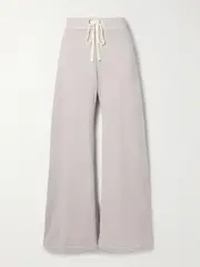 [James Perse] James Perse - Cotton-terry Wide-leg Track Pants - Light gray - 3 3 Gray