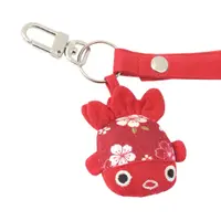 在飛比找蝦皮商城優惠-【Kiro貓】小金魚 紅花布 立體造型鑰匙圈/包包吊飾/手勾