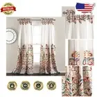 Elegant Paisley Damask Light-Filtering Curtains Pair - Ideal for Living & Dining
