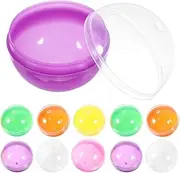 Healvian 50Pcs Plastic Fillable Balls Openable Storage for Gumball Vending Machines Colorful DIY Balls for Easter Basket Stuffers and Candy Containers