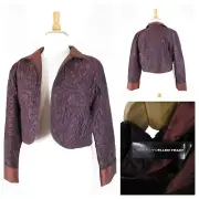 Linda Allard Ellen Tracy Silk Wool Embroidered Blazer Jacket Size 14 NWT $495