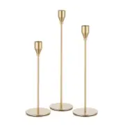 Gold Taper Candle Holders: Tall Candlestick Holder for Table Centerpiece Set ...