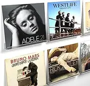Vinyl Record Shelf Wall Mount 6 Pack, 12 inch Clear Acrylic Album Record Holder for Daily LP Listening, Vinyl Record Display with Installation Hardware