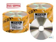Tiger Branded 16X Shiny Top DVD-R Blank Disc 4.7GB Wholesale Lot Made in Taiwan