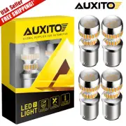 4X AUXITO 1157 2057 Yellow LED Stop Turn Signal Brake Tail Light Bulbs BAY15D (for: Renault)