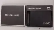Michael Kors Men's Bi-Fold Leather Slim Billfold Black ANDY Wallet NWT