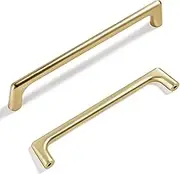 SYZOW Pack of 6 Cabinet Handles Gold Vintage Furniture Handles Kitchen Handles Brass Drawer Handles 160 mm
