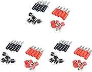 Binxind 4mm 30Pcs Banana Plugs and 30Pcs Banana Sockets (Black and Red) Jack Connectors