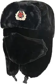[Peosaard] Russian Hats for Man Women Thermal Hats with Ear Flap and Detachable Windproof Mask Breathable Winter Trapper Hat for Outdoor Activities, Winter Hats for Men