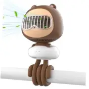 Cute Stroller Fan Clip On for Baby, Portable Baby Stroller Fans Bladeless, Bear