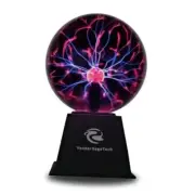 6" Plasma Ball Lamp, Interactive Touch & Sound Response, Electrostatic