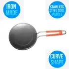 Iron Tortilla Pan with steel Handle 260 MM (Roti Tawa) $ 25.99 (Red Handle)