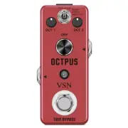 Octave Guitar Pedal,Digital Octave Mini Pedal For Electric Guitar Precise Pol...