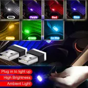 Color Mini USB LED Car Light Interior Mood Neon Atmosphere Ambient Lamp Wireless