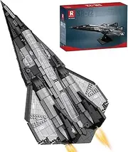 Reobrix 33039 SR-72 Reconnaissance Aircraft Building Block Set, Darkstar Plane Model Building Kit with Stand, Military Toys for Adult and Kids 12+, 1880 PCS