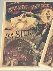 Harry Houdini's hero, Robert Houdin, Reprint Les Spectres poster, very nice!